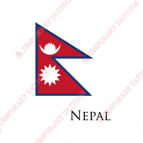 Nepal flag Customize Temporary Tattoos Stickers NO.1940